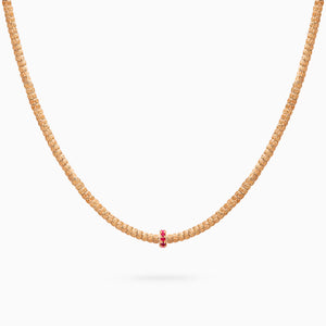 Ruby Botticelle Medium Necklace – 1 Wheel, Rose Gold
