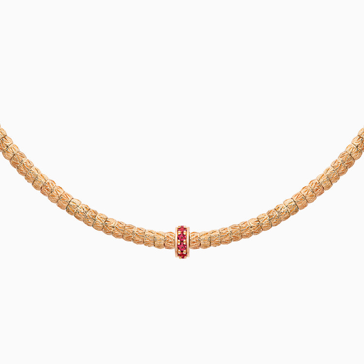 Ruby Botticelle Medium Necklace – 1 Wheel, Rose Gold