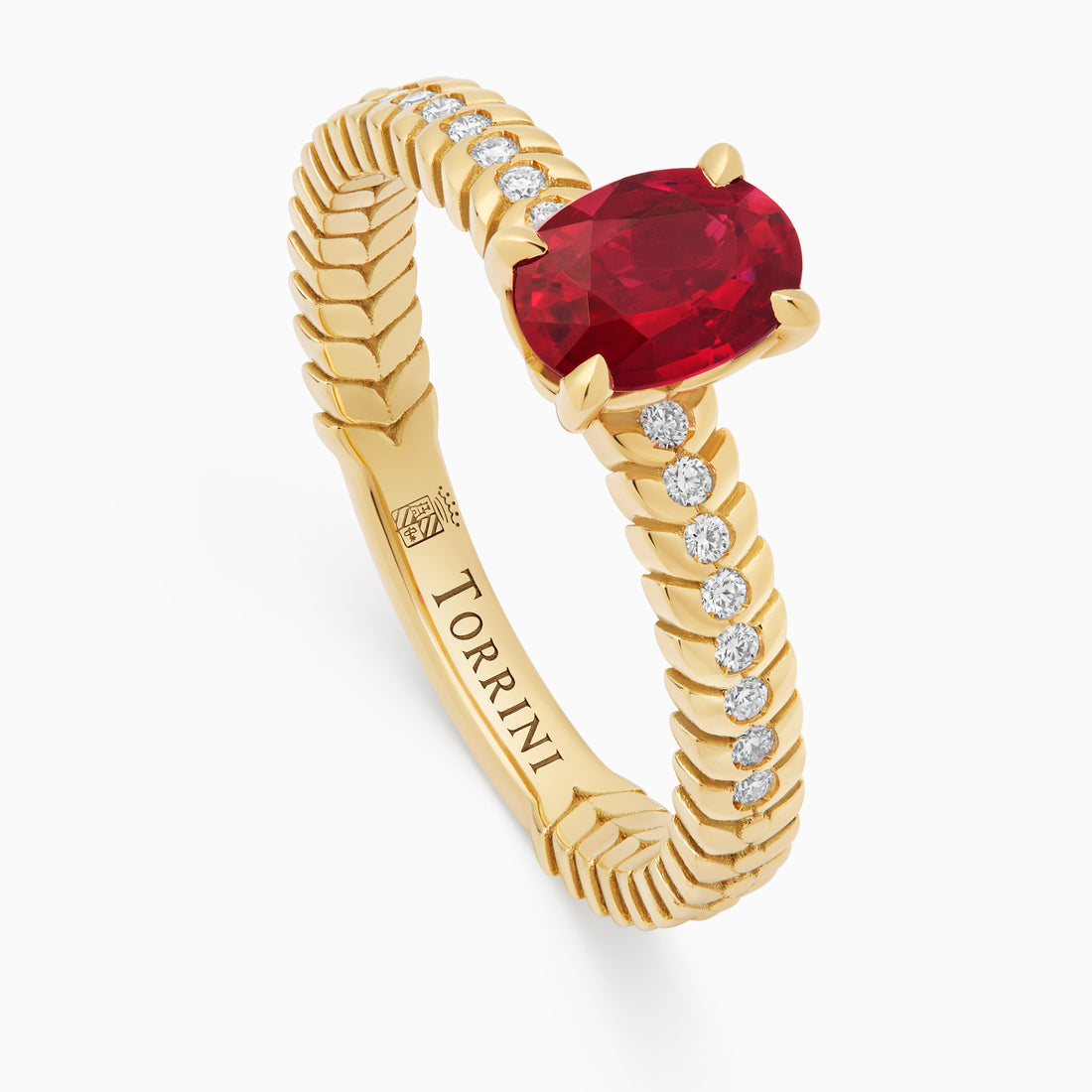 Ruby Alloro Griffe Medium, yellow gold