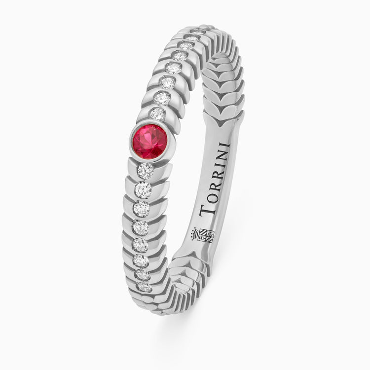 Ruby Alloro Classic with diamonds, platinum
