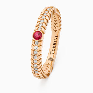 Ruby Alloro Classic with diamonds, rose gold
