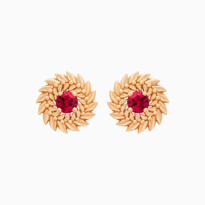Ruby Alloro Stud Earrings, Rose Gold