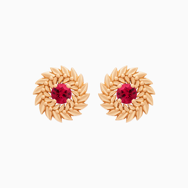 Ruby Alloro Stud Earrings, Rose Gold
