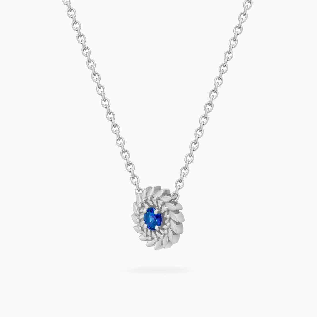 Sapphire Alloro Small Necklace, Platinum