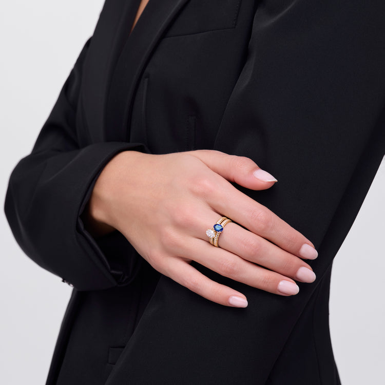 Sapphire Alloro Griffe Medium, yellow gold