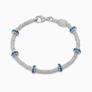 Sapphire Botticelle Medium Bracelet, White Gold