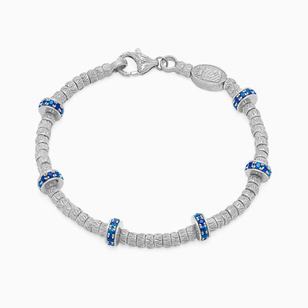 Sapphire Botticelle Medium Bracelet, White Gold