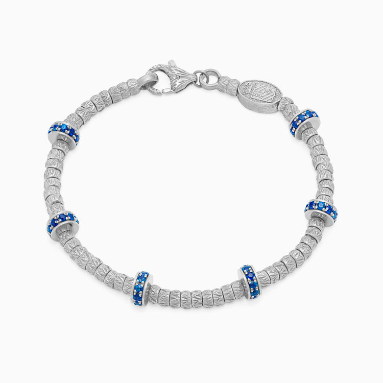 Sapphire Botticelle Medium Bracelet, White Gold