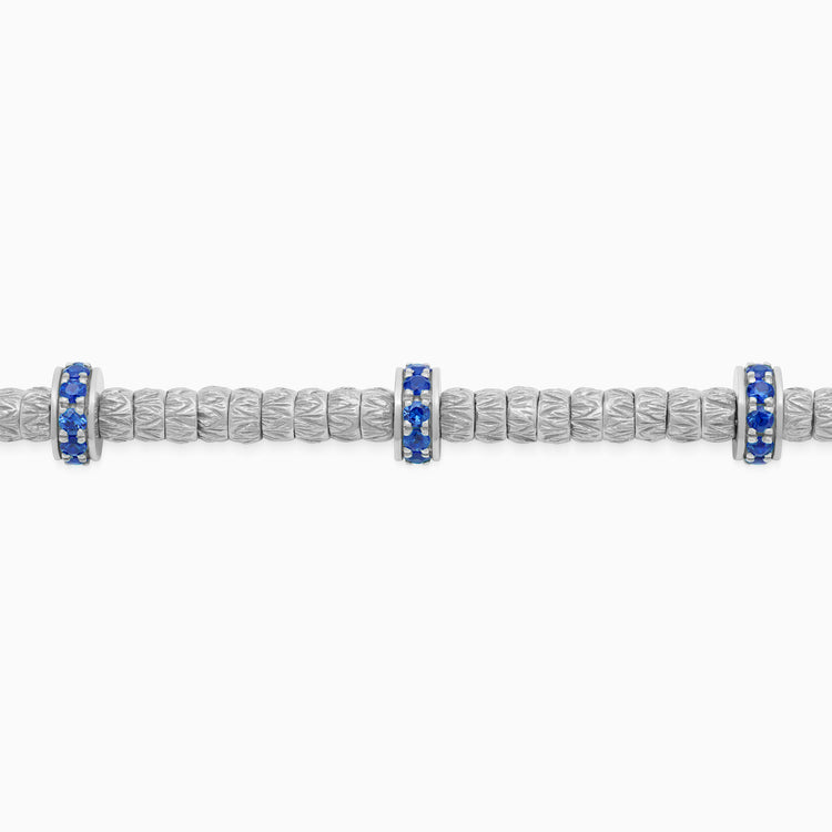 Sapphire Botticelle Medium Bracelet, White Gold