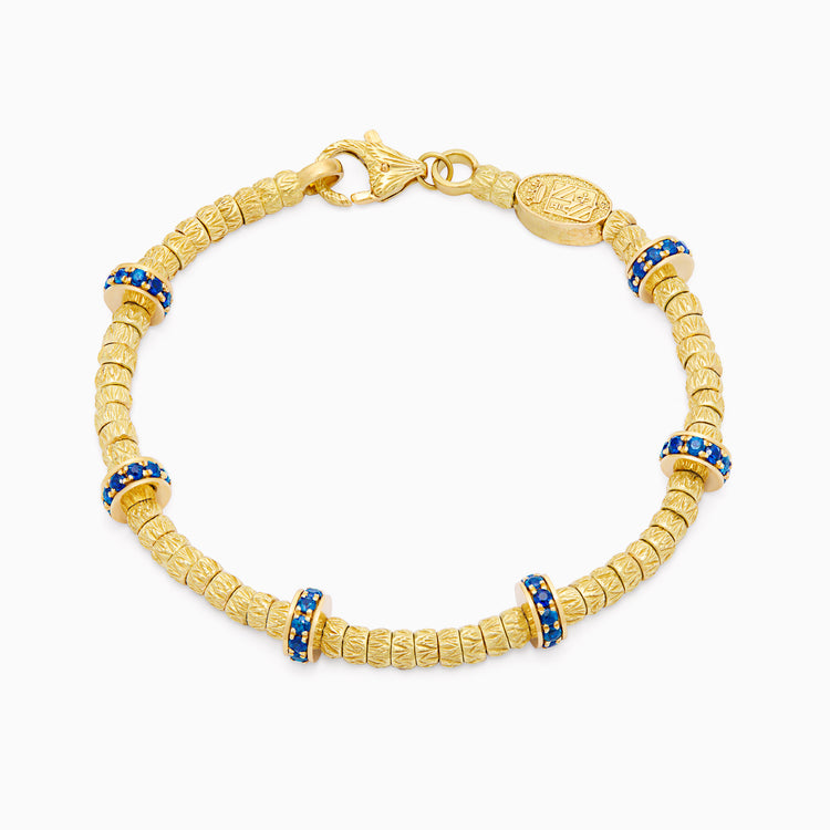 Sapphire Botticelle Medium Bracelet, Yellow Gold