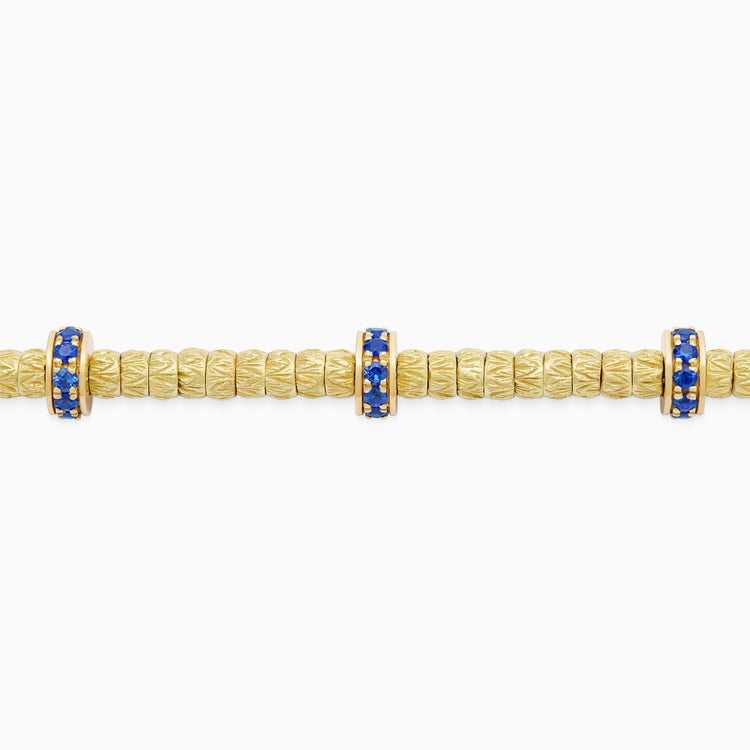 Sapphire Botticelle Medium Bracelet, Yellow Gold