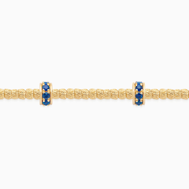 Sapphire Botticelle Small Bracelet, Yellow Gold