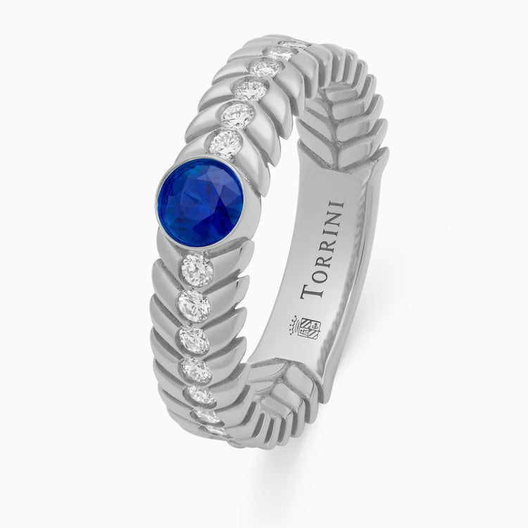 Sapphire Alloro Big with diamonds, platinum