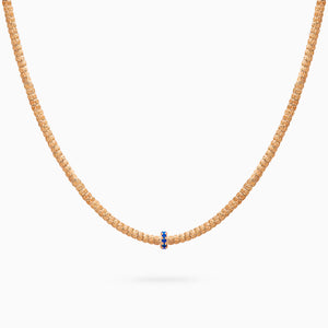 Sapphire Botticelle Medium Necklace – 1 Wheel, Rose Gold