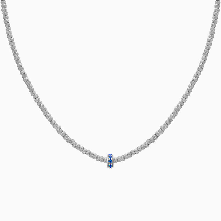 Sapphire Botticelle Small Necklace – 1 Wheel, White Gold