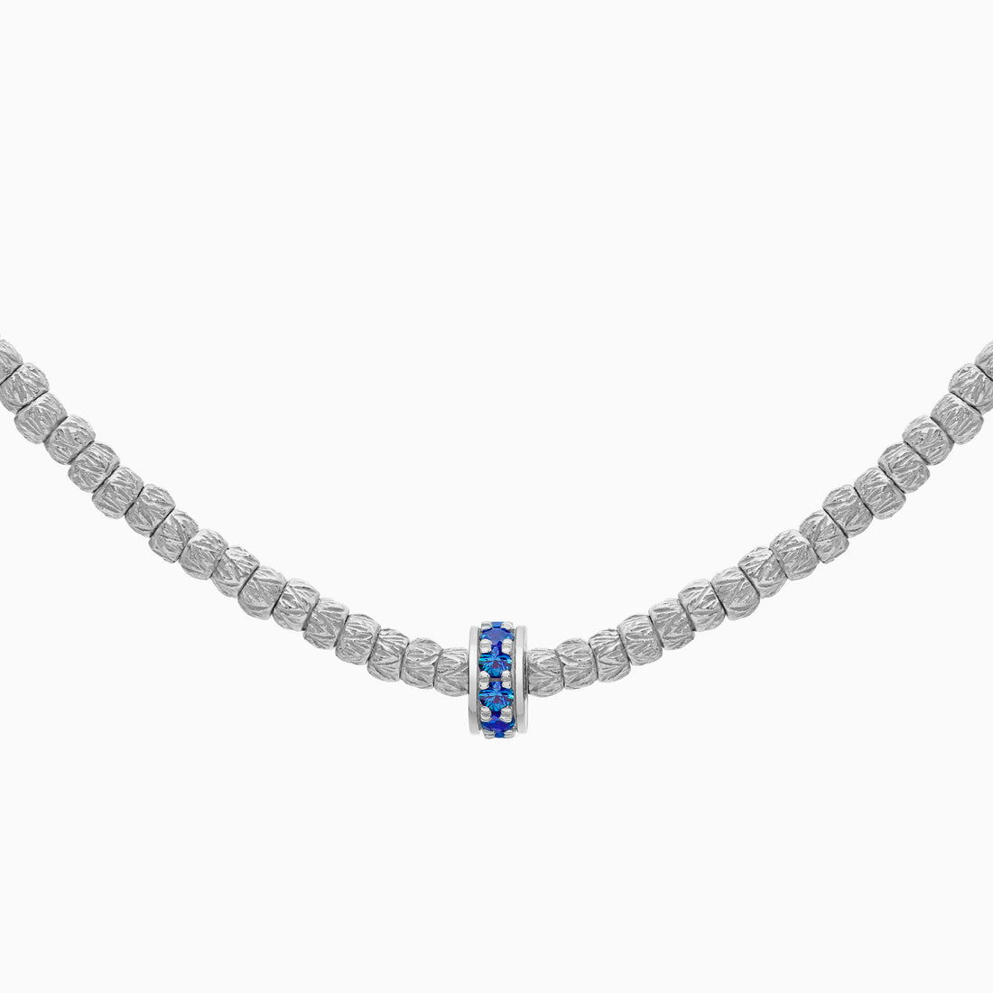 Sapphire Botticelle Small Necklace – 1 Wheel, White Gold