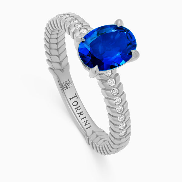 Sapphire Alloro Griffe Large, platinum