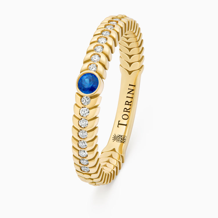 Sapphire Alloro Classic with diamonds, yellow gold