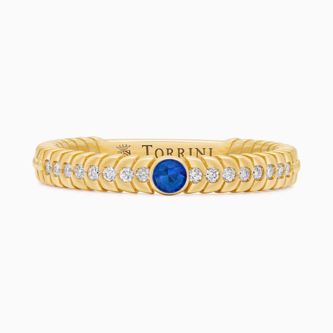 Sapphire Alloro Classic with diamonds, yellow gold