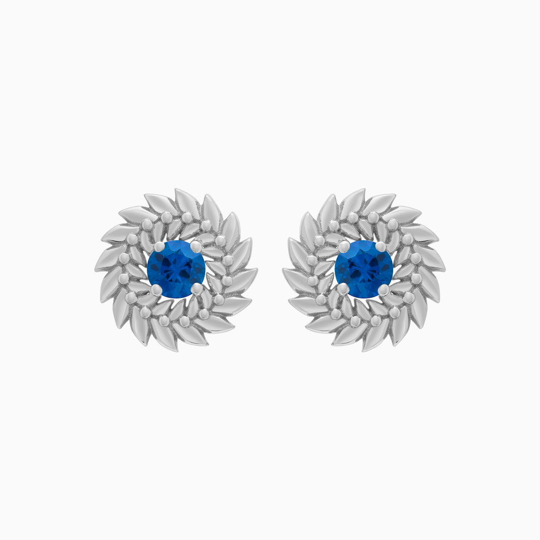 Sapphire Alloro Stud Earrings, Platinum