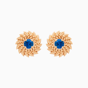Sapphire Alloro Stud Earrings, Rose Gold