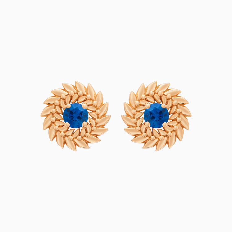 Sapphire Alloro Stud Earrings, Rose Gold