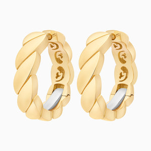 Onda Earrings, Yellow Gold