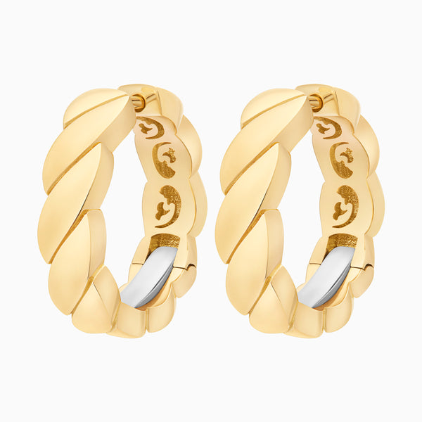 Onda Earrings, Yellow Gold