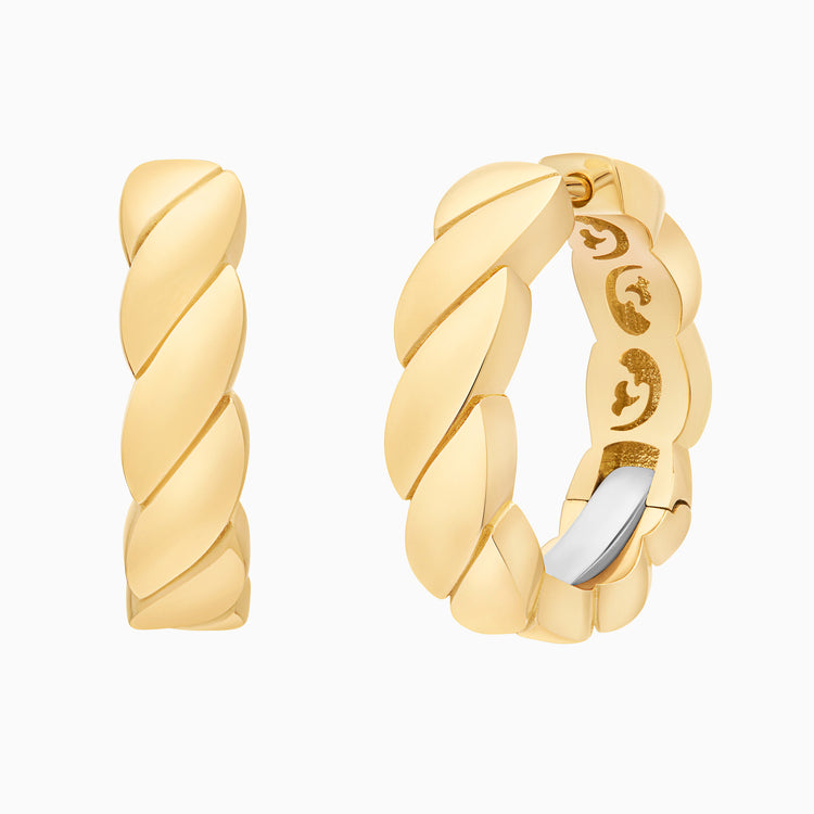 Onda Earrings, Yellow Gold