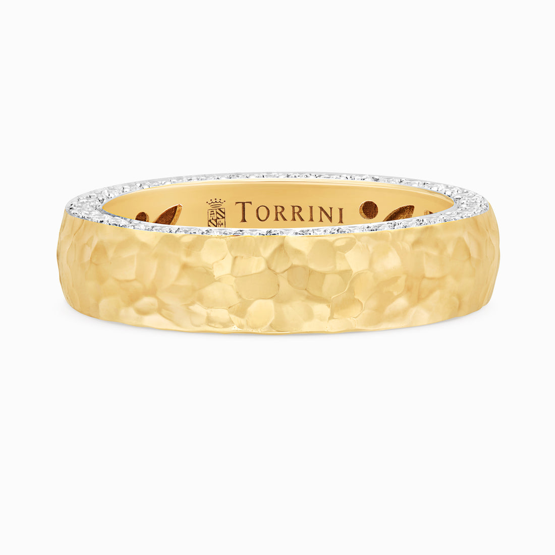 Torrini Classic Ring with Diamonds, 5mm – Double Row, Yellow Gold